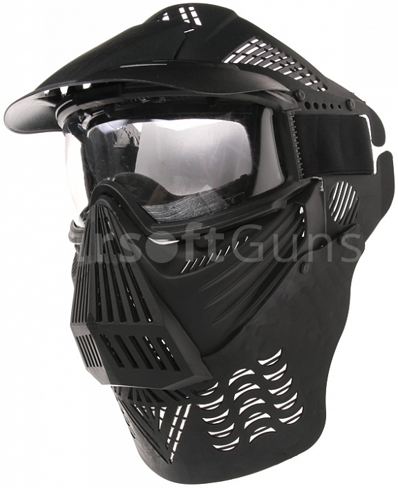 Ochranná maska velká se zorníkem, černá, ACM