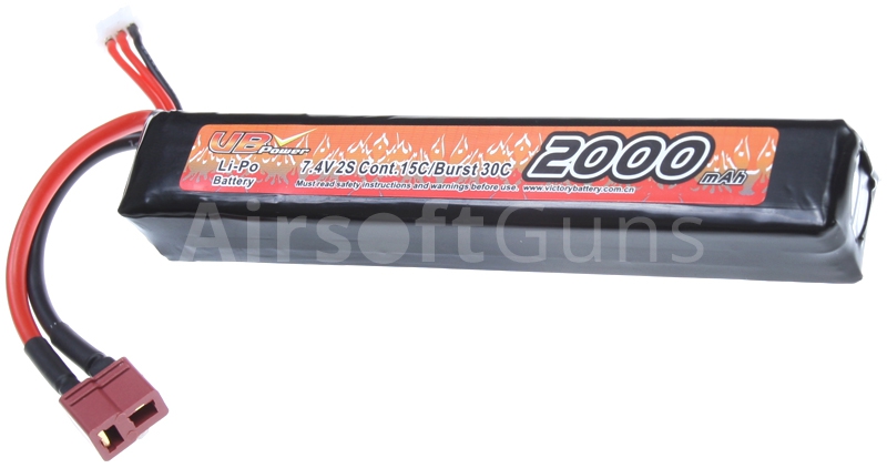 Akumulátor VB Li-Pol 7,4V, 2000 mAh, 15C, dlouhý, VB Power