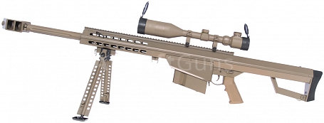 Barrett M82A1 CQB, TAN, dvojnožka, optika, Snow Wolf, SW-02B