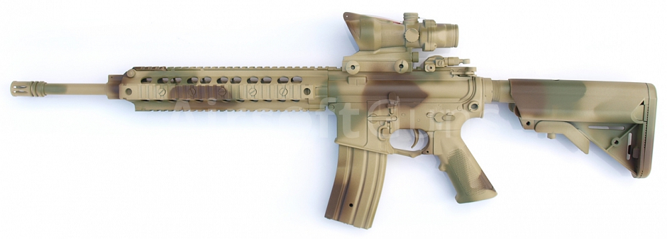 Camo Custom KAC SR-15, 150 m/s, AirsoftGuns, E&C