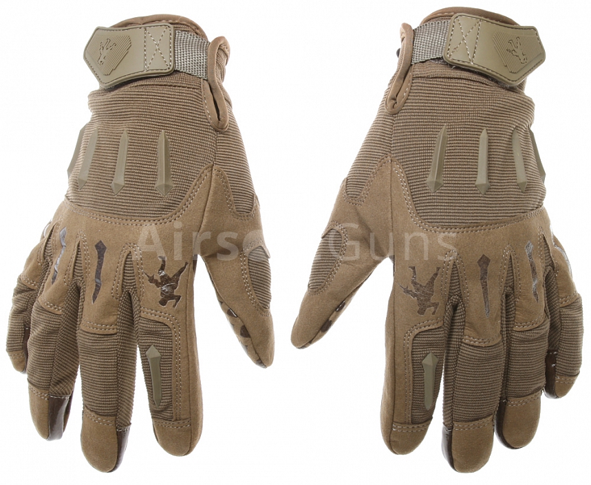 Taktické rukavice IRONSIGHT, TAN, XL, ACM