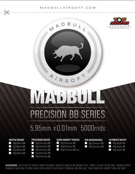 Kuličky 6mm 0,23g, cca 8700 ks, 2 kg, MadBull Precision