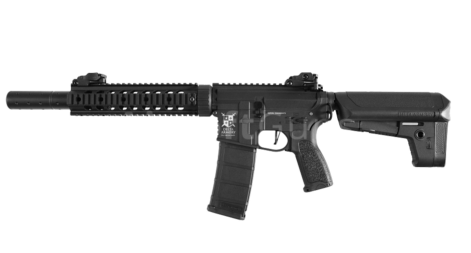 M4 AR15 SilentOps 9", plast, Charlie, černá, Delta Armory, C06