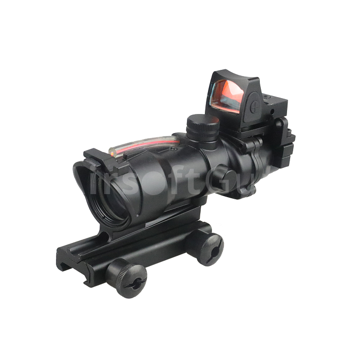 Puškohled 4x32 ACOG, světlovodné vlákno, RMR kolimátor, T-Eagle