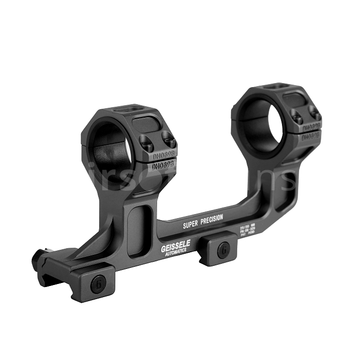 Montáž puškohledu Super Precision Geissele, 25/30 mm, černá, T-Eagle