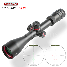 Puškohled ER 5-20X50SFIR, podsvícení, libela, černý, T-Eagle