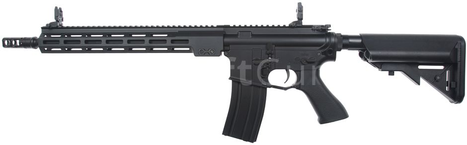 KAC SR16, MK16 M-LOK 13.5 Inch, Ambidextrous, nasvětlovací komora, Black, Cyma Platinum, CM.006R-13.5