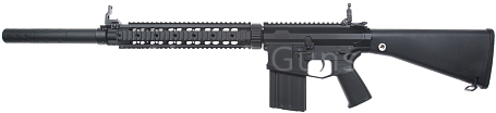 SR25 RAS, pevná pažba, tlumič, Black, Cyma Platinum, CM.098
