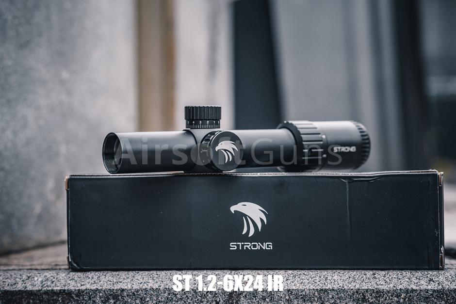 Puškohled STRONG 1,2-6X24IR, podsvícení, černý, T-Eagle