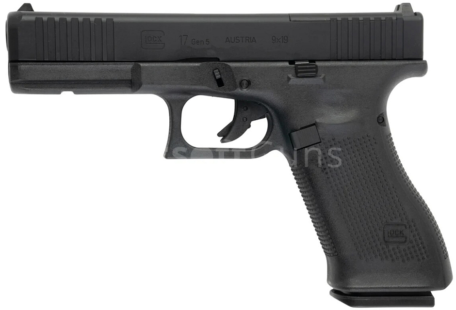 Glock 17 Gen 5 FS MOS, ocelový CNC závěr, Black, GBB, Umarex