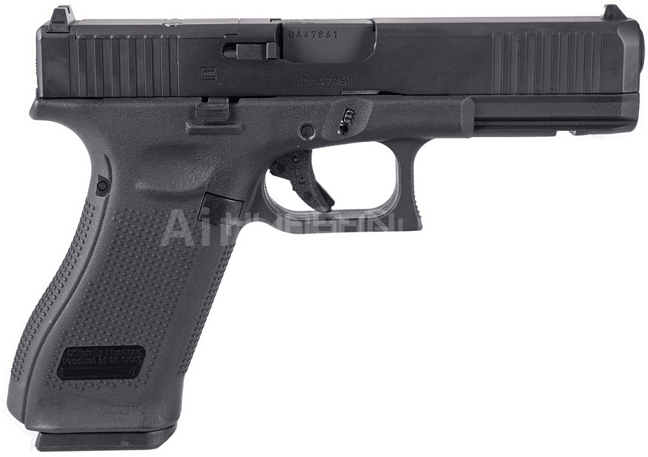 GHK Glock 17 Gen 5 MOS V2, Black, GBB, Umarex